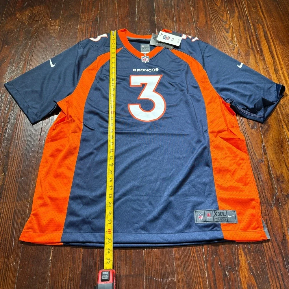 Denver Broncos‎ Jersey Nike On Field Russel Wilson #3 Jersey Blue Mens 2XL